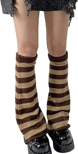 VUCDXOP Damen Kniestrümpfe Legwarmers, Gothic Strick Beinwärmer Lange Socken Party und Yoga Häkeln Beinstulpen kniehohe Stiefel Frauen Winter Gestrickte Warme Oberschenkel hohe Beinstulpen Leggings von VUCDXOP