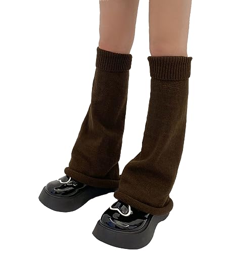 VUCDXOP Damen Kniestrümpfe Legwarmers, Gothic Strick Beinwärmer Lange Socken Party und Yoga Häkeln Beinstulpen kniehohe Stiefel Frauen Winter Gestrickte Warme Oberschenkel hohe Beinstulpen Leggings von VUCDXOP