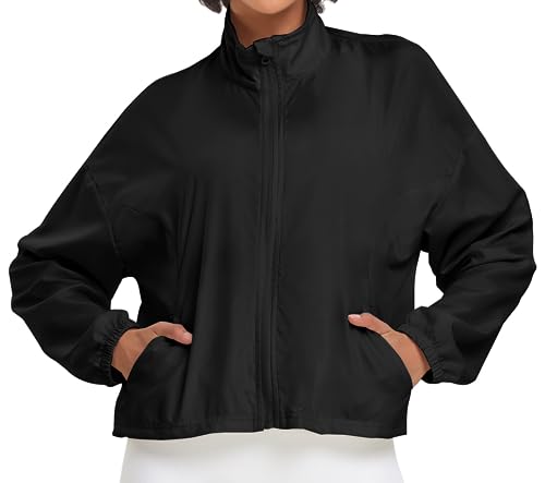 VUTRU Damen Leichte Laufjacke - Stilvolle Sportjacke, Atmungsaktive Trainingsjacke Schwarz M von VUTRU