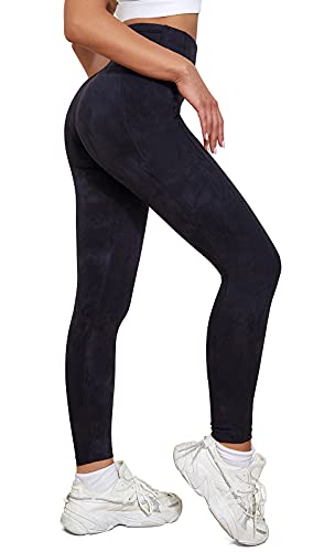 VUTRU Sport Leggings Damen 7/8 Yogahose Sportleggins für Damen High Waist Sporthose mit Taschen Schwarzgrau L von VUTRU