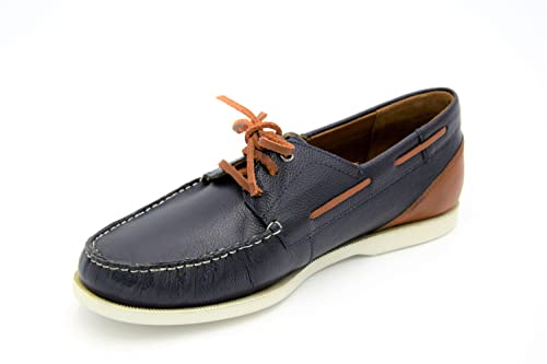 VYLAGE Boat Shoe Navy Braun Herren (Numeric_42) von VYLAGE