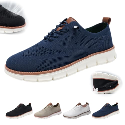 VYOTWBZ Wearbreeze-Schuhe for Herren, Urban – Ultrabequeme Schuhe, Wearbreeze-Urbans-Schuhe, lässige Business-Oxfords for Herren, Bequeme Mesh-Wanderschuhe (Color : Blau, Size : 42 EU) von VYOTWBZ