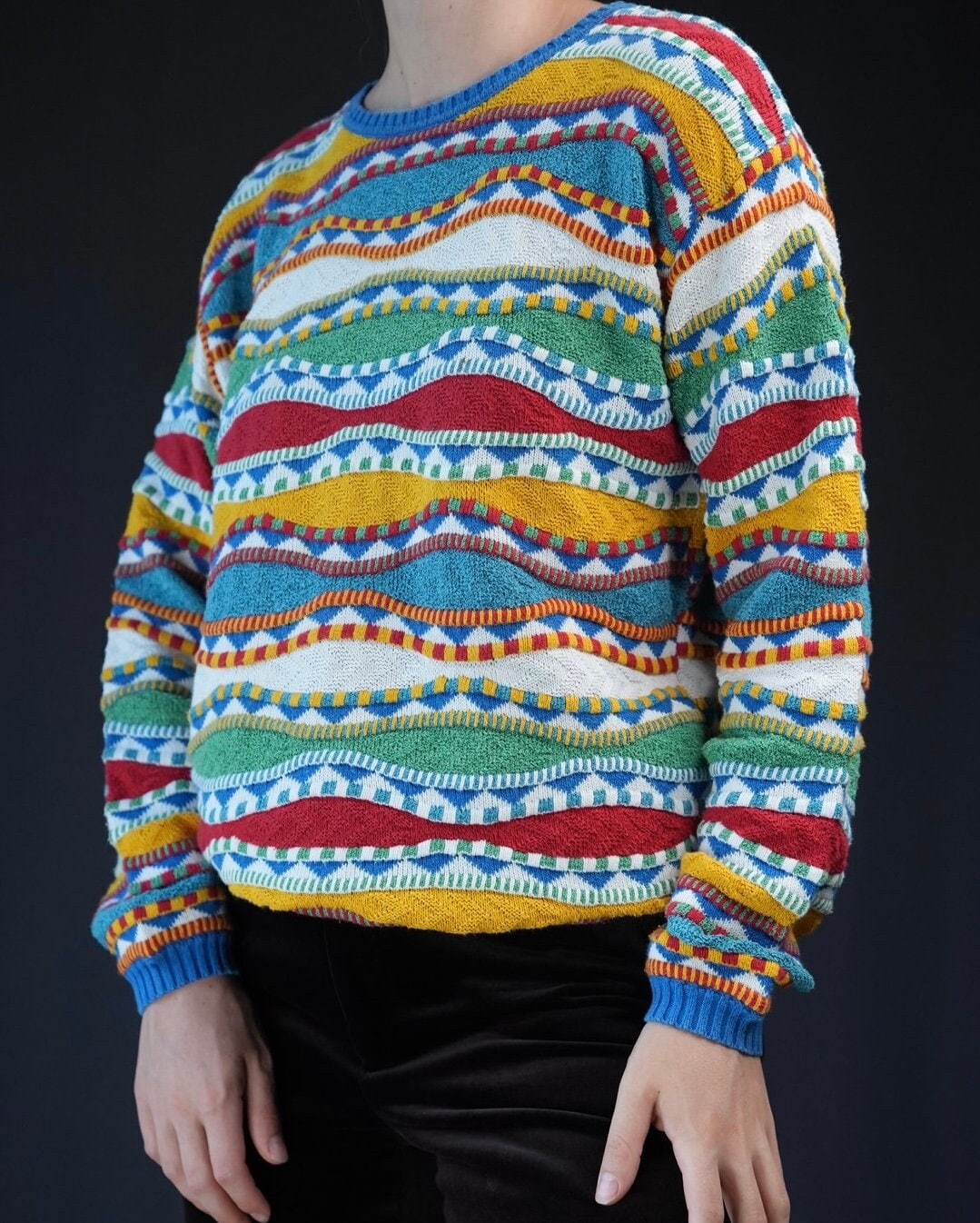 Missoni Pullover Crazy 3D Muster | Bunter Gestrickter Aus Baumwolle Hergestellt in Italien von Vabrix