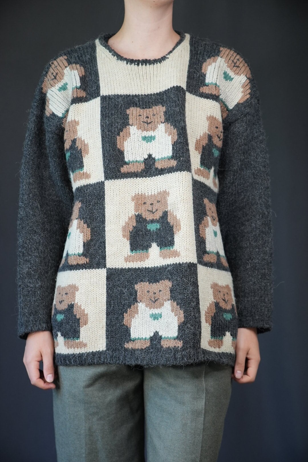 Teddy Bär Vintage Wollpullover von Vabrix