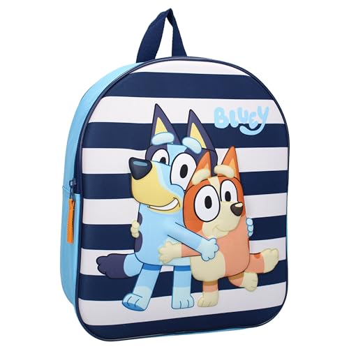 Vadobag Unisex Kinder 3D Relief 32cm, Bluey Rucksack, rot von Vadobag