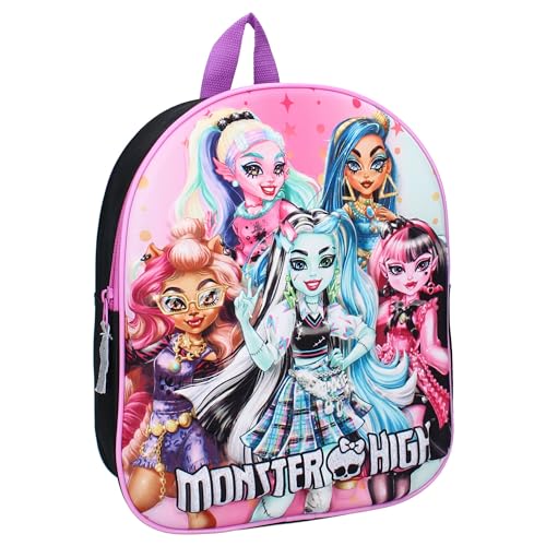 Vadobag Monster High 3D Rucksack – The Boo Crew – Rucksack für Kinder | Schule | Kindergarten – Mehrfarbig – Maße 32 x 26 x 11 cm, mehrfarbig, Einheitsgröße von Vadobag