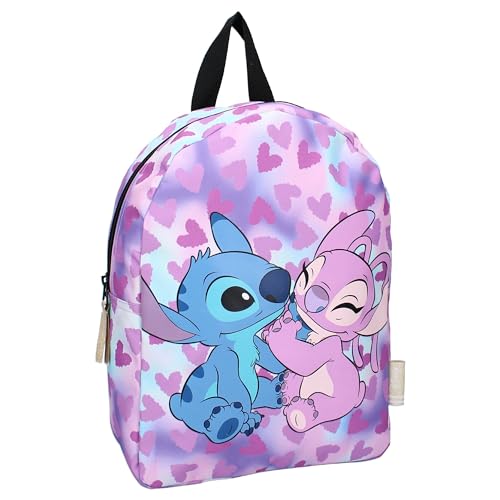 Vadobag Rucksack STITCH und ANGEL Style Icons von Disney Lilo & Stitch - Rucksack für Kinder | Schule | Kindergarten - Farbe Violett - Maße 31 x 23 x 9 cm, mehrfarbig, Einheitsgröße von Vadobag