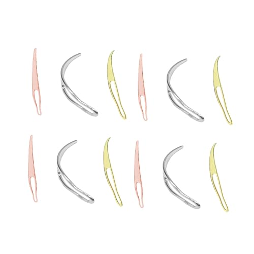 Vaguelly 12Stücke Haarverlängerung Häkelnadel Perücke Schlaufe Werkzeug Gold Silber und Roségold für Haarverlängerungen und DIY Frisuren Vaguelly 12Stücke Haarverlängerung Häkelnadel Perücke Schlaufe Werkzeug Gold Silber und Roségold für Haarverlängerungen und DIY Frisuren von Vaguelly