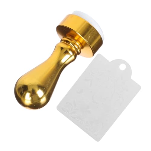 Vaguelly 1Satz Maniküre Stempel mit Silikonkopf DIY Nageldesign Werkzeug für Nail Art für Studios und Zuhause Goldene Farbe Einfach Anwendung Vaguelly 1Satz Maniküre Stempel mit Silikonkopf DIY Nageldesign Werkzeug für Nail Art für Studios und Zuhause Goldene Farbe Einfach Anwendung von Vaguelly