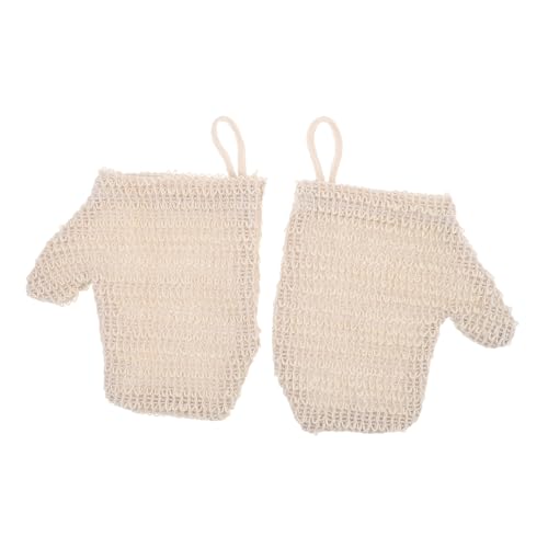 Vaguelly 2 Stück Handschuhe schrubben Peelinghandschuh Body Scrub Handschuh Duschhandschuhe für Damen Peeling-Handschuhe für Damen Peeling mit Bettwäsche aus Baumwolle Beige Vaguelly 2 Stück Handschuhe schrubben Peelinghandschuh Body Scrub Handschuh Duschhandschuhe für Damen Peeling-Handschuhe für Damen Peeling mit Bettwäsche aus Baumwolle Beige von Vaguelly