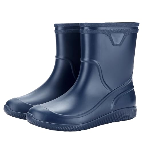 VaiKanhai Gummistiefel Modische Regenstiefel für Herren mit mittlerem Rohr können überall getragen Werden, zum Angeln im Freien, in der Küche oder zum täglichen Autowaschen. Gelbe Schuhe (Blue, 43) VaiKanhai Gummistiefel Modische Regenstiefel für Herren mit mittlerem Rohr können überall getragen Werden, zum Angeln im Freien, in der Küche oder zum täglichen Autowaschen. Gelbe Schuhe (Blue, 43) von VaiKanhai