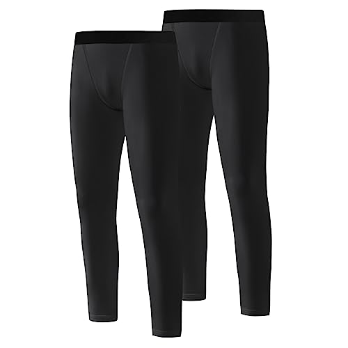 Valcatch 2er-Pack Jugend Jungen Kompressionshosen Leggings Strumpfhosen Sportliche Basisschicht Unterhosen Ausrüstung für Sport kaltes Wetter von Valcatch