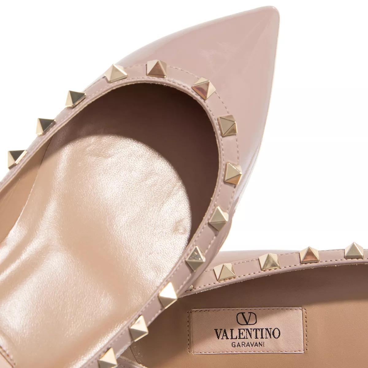 Valentino Garavani Loafers & Ballerinas - Ballerina Rockstud - Gr. 41 (EU) - in Beige - für Damen von Valentino Garavani