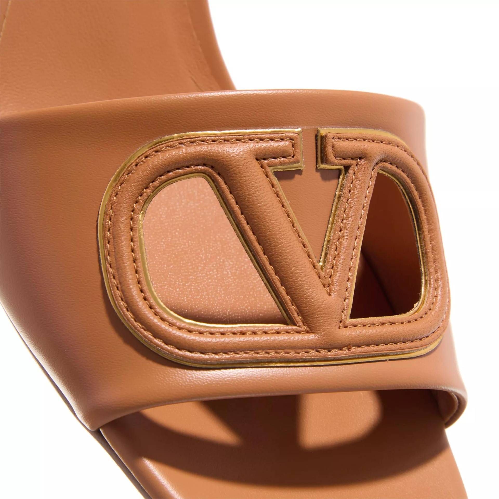 Valentino Garavani Sandalen & Sandaletten - Slide Vlogo Cut-Out - Gr. 41 (EU) - in Braun - für Damen von Valentino Garavani