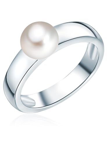 Valero Pearls Damen Ring aus 925/- Sterling Silber mit Süßwasser-Zuchtperle von Valero Pearls