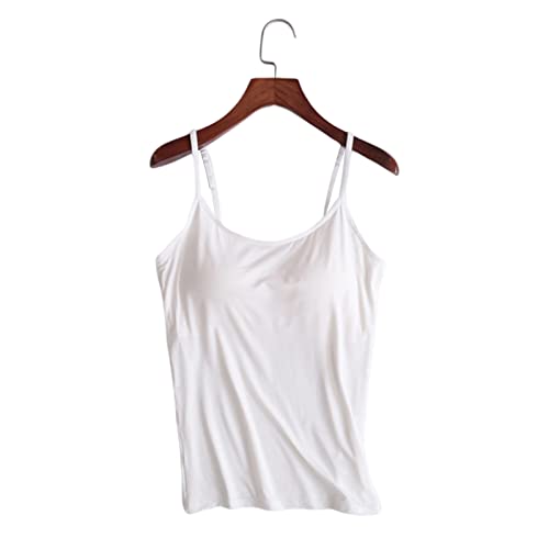 VALINK Sommer Damen Tank Tops mit integriertem Regal-BH, Frauen Camisole Tops in BH Hals Weste Gepolstert Slim Fit Tank Tops von Valink