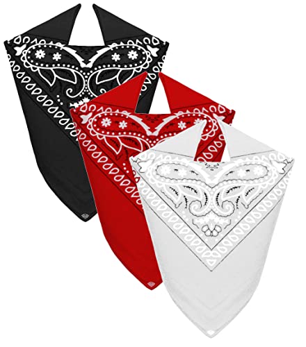 Van Der Rich ® - Bandanas aus 100% Baumwolle Kopftuch für Herren Damen (NRWeiß, One Size) von Van Der Rich