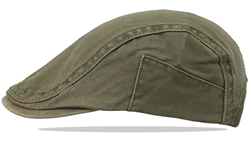 Van Der Rich ® - Schirmmütze aus Baumwolle Flatcap Einstellbar - Herren (Khaki, One Size) von Van Der Rich