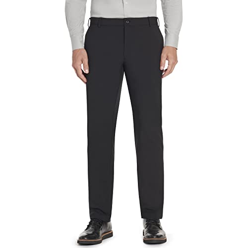 Van Heusen Herren Slim Fit Flex Flat Front Pant Klassische Hose, Schwarz, 33W / 29L Van Heusen Herren Slim Fit Flex Flat Front Pant Klassische Hose, Schwarz, 33W / 29L von Van Heusen