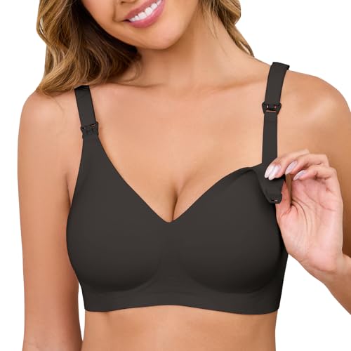 Vancavoo Still BH Ohne Bügel Damen Nahtloser Still-BH Komfort Schwangerschafts BH Mutterschaft Bustier mit Zusätzlichen BH-Verlängerung Stillen und Schlaf,Schwarz,XL Vancavoo Still BH Ohne Bügel Damen Nahtloser Still-BH Komfort Schwangerschafts BH Mutterschaft Bustier mit Zusätzlichen BH-Verlängerung Stillen und Schlaf,Schwarz,XL von Vancavoo