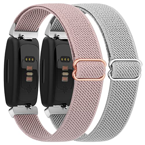 VANCLE Elastische Bänder kompatibel mit Fitbit Inspire 2 / Fitbit Inspire / Inspire HR für Damen / Herren, dehnbar, verstellbar, Nylon, stilvolles Ersatzarmband von Vancle