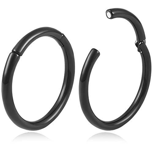 Vankula Ohr Gewichte Flesh Ear Weights Hangers Hoop Edelstahl für männer damen Ohrpiercing Gestreckte Schmuck 4mm(6G) X40mm Schwarz von Vankula