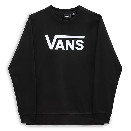 Vans Damen Drop V Logo BFF Crew Sweatshirt, Black-White, von Vans