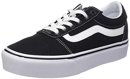 Vans Damen Ward Platform Sneaker, (Canvas) Black/White, 42 EU von Vans