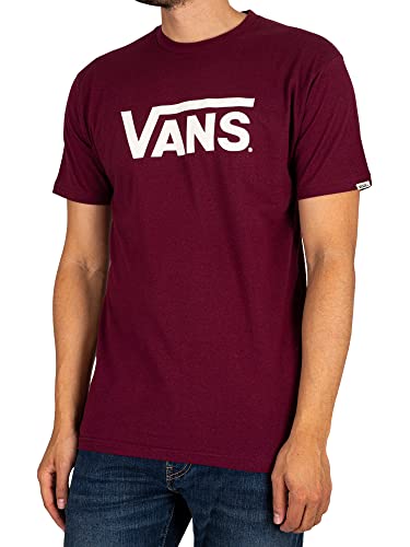 Vans Herren Classic Drop V T-Shirt, Burgunderrot Marshmallow, S von Vans