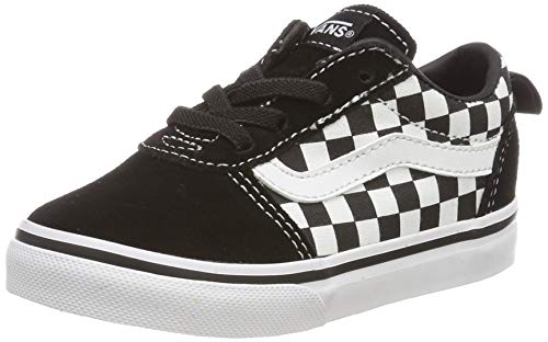 Vans Unisex Kinder Ward Slip-on Canvas Sneaker, Schwarz Checkers Black True White Pvc, 23.5 EU von Vans