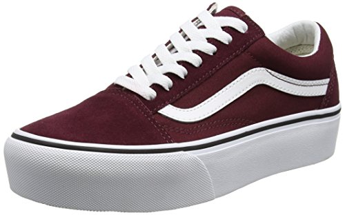 Vans Unisex Old Skool Platform Laufschuhe, Rot (Port Royale/True White), 35 EU von Vans