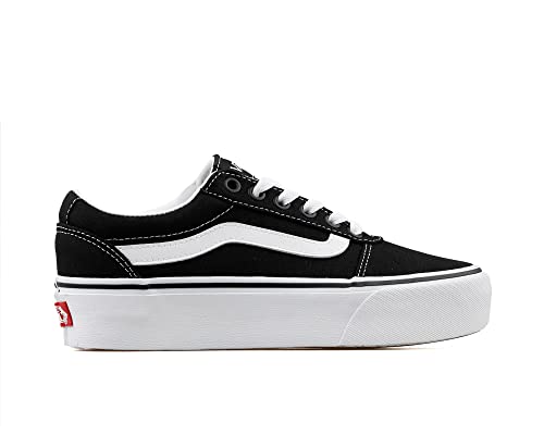 Vans Damen Ward Platform Sneaker, (Canvas) Black/White, 35 EU von Vans