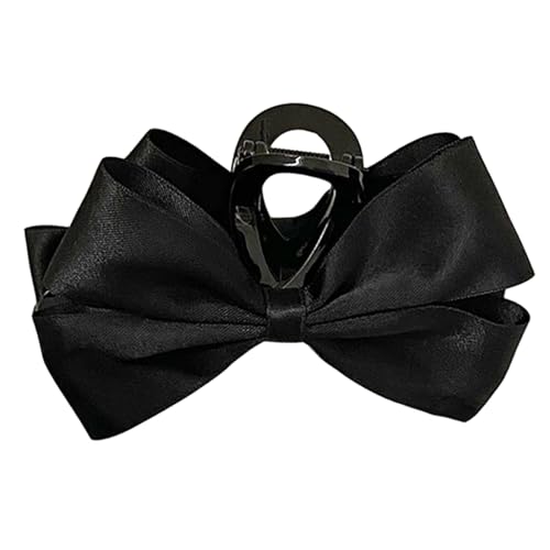 Bow Claw Clip, Rutschfeste Klauenclips für dünnes Haar, Hepburn Stil Schleife Clip, Big Bows Hair Claws Barrette, Hai Clip Kopfschmuck für den Hinterkopf, Schleife Haarspangen für Frauen (B) von Vansza