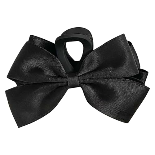 Bow Claw Clip, Rutschfeste Klauenklammern für dünnes Haar, Hepburn Stil Schleife Clip, Big Bows Hair Claws Barrette, Shark Clip Kopfschmuck für den Hinterkopf, Schleife Haarspangen für Frauen (A) von Vansza