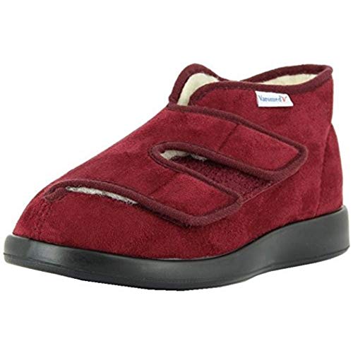 VAROMED Perpignan Stiefelette Damen Kiesel I Damenstiefeletten mit Schnürung I Herbstschuhe Damen I Orthopädische Schuhe I Flache Stiefelette I Gesundheitsschuhe für breite & Sensible,Bordo(rot),40.5 EU Weit von Florett