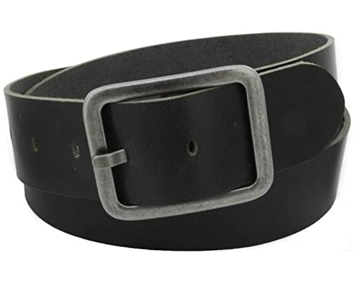 Vascavi Ledergürtel, 4,5 cm breit, Echtes Leder, Unisex Gürtel für Damen und Herren, MADE IN GERMANY, AM62-VL-Schwarz-115 von Vascavi