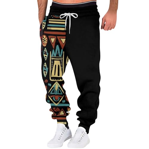 Vasreyy Hosen Herren Baggy Jeans Wanderhose Sweatpants Herren Jeans Latzhose Herren Schlafanzughosen Für Herren Herrenhosen Lang Stretch Elegant Trainingshose Herren, Langgröße (XL, Schwarz) von Vasreyy