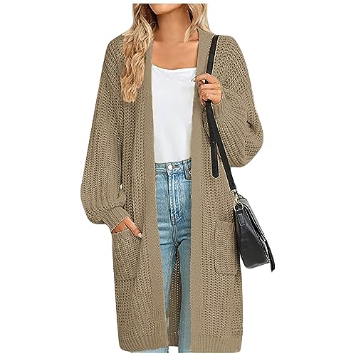 Vasreyy Tops Teenager Mädchen Leggings Damen Strickjacke Frauen Grobstrick-Cardigan Lang Winter Grobstrickjacke Strickmantel Strickcardigan Fleece Jacket(Khaki, M) Vasreyy Tops Teenager Mädchen Leggings Damen Strickjacke Frauen Grobstrick-Cardigan Lang Winter Grobstrickjacke Strickmantel Strickcardigan Fleece Jacket(Khaki, M) von Vasreyy