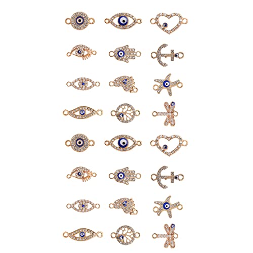 Vastsea 24 Stück Evil Eye Charms, Schmuckanhänger Kettenanhänger DIY-Schmuck, Augen Charm Anhänger, für Armbänder Halskette Schmuck Herstellen Vastsea 24 Stück Evil Eye Charms, Schmuckanhänger Kettenanhänger DIY-Schmuck, Augen Charm Anhänger, für Armbänder Halskette Schmuck Herstellen von Vastsea