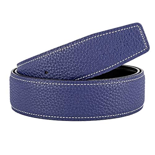 Vatee's Damen/Herren Echtleder-Ersatz-Gürtelriemen ohne Schnalle 38mm breit 125cm lang Purpurblau Vatee's Damen/Herren Echtleder-Ersatz-Gürtelriemen ohne Schnalle 38mm breit 125cm lang Purpurblau von Vatee's