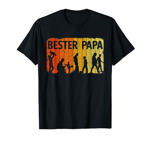 Bester Papa mit Kind T-Shirt von Vatertagsgeschenk Vater Männertag Outfit Geschenke