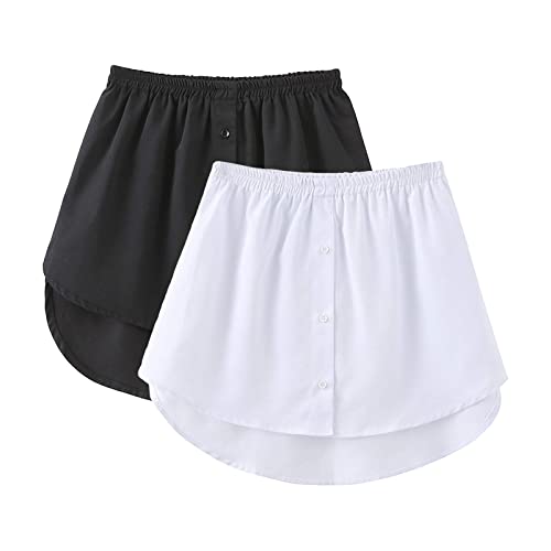 Vcindai Damen Mini Skirt Shirt Extenders Lower Unterrock Sweep Verlängerung Rock von Vcindai