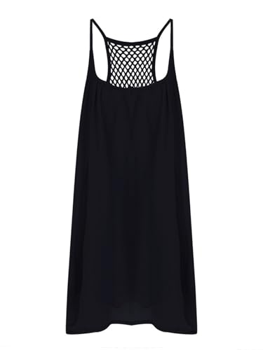 Vcindai Damen Strandkleid Ärmellos Sommerkleid Kurz Kleid Sommer Chiffonkleid von Vcindai