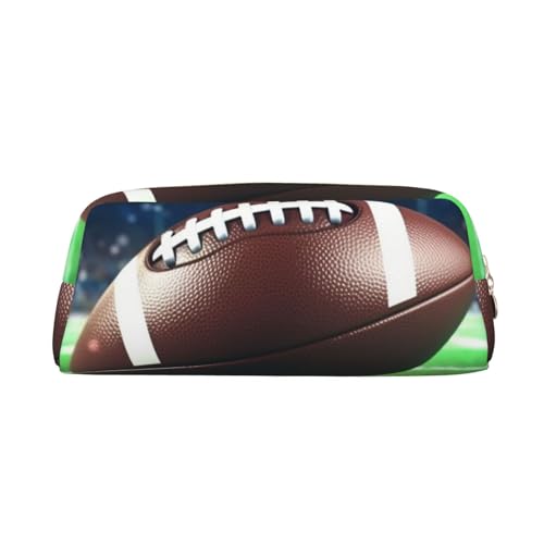 Federmäppchen mit Kapazität, großes Federmäppchen, American Football, Federmäppchen für Büro, kleine Reißverschlusstasche für Bleistifte, gold, Einheitsgröße, Kosmetiktasche von VducK