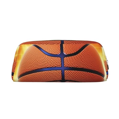 Federmäppchen mit Kapazität, großes Federmäppchen, Basketball-Arena, Federmäppchen für Büro, kleine Reißverschlusstasche für Bleistifte, gold, Einheitsgröße, Kosmetiktasche von VducK