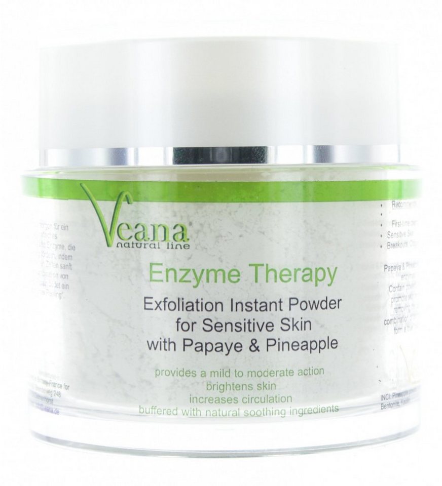 Veana Gesichtspeeling Veana Enzyme Peeling Pulver (100g) für ca. 50 Gesichts- Anwendungen mit Papaya und Ananas, hautklärend, porentiefe Hautreinigung, auch bei Akne von Veana