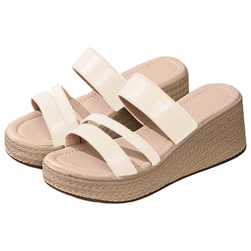 Vectry Ricosta Pepino Sandalen Adiletten Damen 39 Gartenschuhe Frauen Strand Slope Heel Hausschuhe Hohl Casual Hausschuhe Slope Bottom Schuhe Retro Sandalen Damenschuhe Winter Beige Größe 36 von Vectry