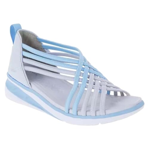 Vectry Weibliche Sommersandalen lässige Elastizität Hangboden Römische Schuhe Sommer Mode Frauen Sandalen Frauenschuhe Keil -ähnliche Anti -Slip -Modetors Sandalen (Blue, 40) von Vectry