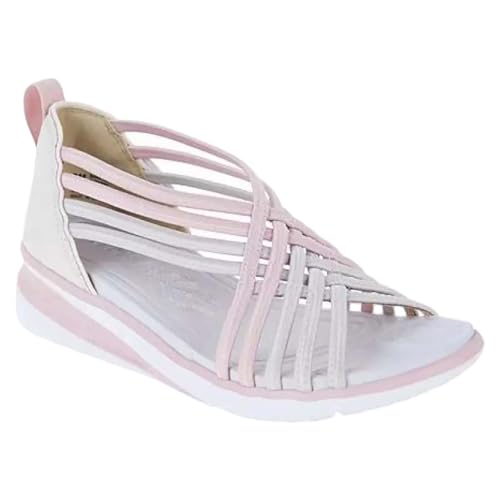 Vectry Weibliche Sommersandalen lässige Elastizität Hangboden Römische Schuhe Sommer Mode Frauen Sandalen Frauenschuhe Keil -ähnliche Anti -Slip -Modetors Sandalen (Pink, 37) von Vectry