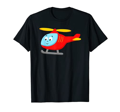 Niedlicher fliegender roter Helikopter für Kinder, Kleinkinder, Baby, Jungen und Mädchen. T-Shirt von Vehicles for Kids